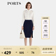 PORTS寶姿年秋冬新品女裝半身裙ALL9S003NWQ088 NAVY M (6)
