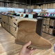 UGG EVERSHEEPSKINS冬季2025新款U家女士木扣蝴蝶結短筒皮毛一體GG中筒靴戶(hù)外雪地靴 單絲帶栗色同款UGG 36 =US5碼