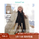 茵曼（INMAN）2025秋冬女裝新款高充絨量白鴨絨連帽毛領(lǐng)羽絨服長(cháng)款外套大衣上衣 暖杏色 M