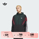 adidas經(jīng)典寬松運動夾克外套男裝阿迪達斯官方三葉草 暗綠/黑色     XL