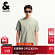 杰克·瓊斯（JACK&JONES）男裝夏季新款簡(jiǎn)約百搭日常休閑衣身織花常規圓領(lǐng)短袖T恤225201215 C02倫敦霧 L （180）