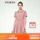 PORTS寶姿女裝甜美氣質修身連衣裙女娃娃領A字裙粉色ALM8D029JWP072 PINK M (6)