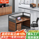 時仁（ShiRen） 辦公家具辦公桌椅組合員工桌辦公現(xiàn)代簡約辦公桌屏風電腦桌 一字型單人位 不含柜椅