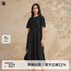 播流光氣質(zhì)連衣裙女2024夏季新款收腰優(yōu)雅法式茶歇裙DDR2LD5781 K40玄黑 M