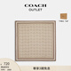 蔻馳（COACH）奧萊女士經(jīng)典標(biāo)志印花方圍巾 白色