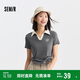 森馬（Semir）POLO衫女短款設(shè)計(jì)感綁帶辣妹夏季修身印花上衣小心機(jī)101324115001