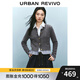 UR2025春季新款女裝拼接假兩件新年戰袍針織開(kāi)衫UYU950032 中灰花灰 M