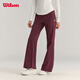 威爾勝（Wilson）官方春季女士SANDRIFT彈力微喇運動(dòng)針織長(cháng)褲網(wǎng)球褲 WW20074532WIE-羅亞爾紅 S /165/66A