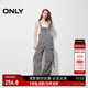 ONLY秋季休閑百搭簡約口袋綁帶背帶褲休閑褲女|12427S002 E40 寒冬灰色 160/64A/S