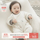 乖奇熊【真有機】嬰幼兒連體衣秋冬季夾棉衣保暖寶寶加厚哈衣爬服冬裝