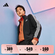adidas休閑舒適毛圈布立領(lǐng)長(zhǎng)袖套裝男女秋季阿迪達(dá)斯官方輕運(yùn)動(dòng) 黑色（選大一碼)   2XL