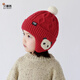 貝娜茜兒童帽子秋冬寶寶針織帽男孩外出保暖護耳帽女童男童毛線(xiàn)帽冬季男