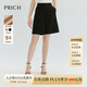 PRICH【莫代爾】簡(jiǎn)約通勤職場(chǎng)直筒短褲套裝夏季高腰顯瘦闊腿褲女 19黑色 L 165