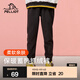 伯希和（Pelliot）兒童抓絨褲秋冬戶(hù)外休閑運動(dòng)搖粒絨保暖長(cháng)褲 曜石黑 160