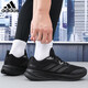阿迪達斯（adidas）男鞋跑步鞋春夏戶(hù)外休閑防滑運動(dòng)鞋 一號黑/深麻灰 40