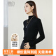 晚白【斷碼清倉】【100%羊毛】內(nèi)搭打底毛衣套頭針織衫女 黑色 L