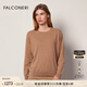 FALCONERI女士時(shí)尚經(jīng)典百搭通勤長(cháng)袖船領(lǐng)山羊絨毛衣針織衫DMLJ228 駝色-8685 L