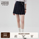 Teenie Weenie小熊秋季格紋百褶短裙學(xué)院風(fēng)休閑半身裙灰色半裙女裝 撞色 S (160)