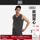 BODYWILD男士V領(lǐng)寬肩保暖背心內衣抓絨暖衣ZBN11DB3灰色175