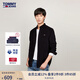 TOMMY JEANS【燈芯絨】秋冬男裝純棉復古休閑通勤繡標長(cháng)袖襯衫外套 黑色BDS M