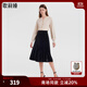 歌莉婭（GOELIA）半截裙絲絨魚尾半身裙服裝晚會(huì)裙子1B1R2D250 00B黑色 M