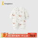 童泰（TONGTAI）嬰兒連體衣秋冬季純棉寶寶夾棉衣服兒童家居服哈衣爬服棕色80cm