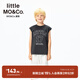 little MO&Co.索羅娜涼感速干 little moco童裝夏裝男女童親子裝圓領(lǐng)小飛袖背心 深灰色 150 150/72