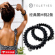 TELETIES美國電話(huà)線(xiàn)發(fā)圈頭繩【M中號系列】發(fā)飾TT發(fā)繩泰莉圈無(wú)痕手環(huán)扎發(fā) 經(jīng)典黑M碼2條/盒