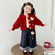 咭卡咭為女童秋季套裝2025新款洋氣春秋1-3小女孩韓版小貓毛衣三件套3-6歲 毛衣+褲子+打底衫【贈玩偶】 110 cm