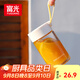 富光清然玻璃杯 高硼硅玻璃水杯子 女生便攜牛奶咖啡刻度茶杯330ml