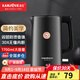 金灶（KAMJOVE）1.7L大容量無(wú)縫內膽電熱水壺燒水壺雙層隔熱防燙快速壺開(kāi)水壺 E-18 1.7L 寶石黑