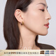 白嵐瑪瑙耳圈女925銀輕奢耳環(huán)精致耳飾新款生日禮物送女友送老