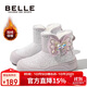 百麗（BeLLE）童鞋兒童雪地靴冬季加絨保暖棉鞋女童時(shí)尚公主靴子 紫色31