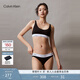 Calvin Klein內衣【摩登引力帶】女士ck可卸墊無(wú)鋼圈輕運動(dòng)背心式文胸QF7586AD UB1-太空黑 M