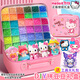 ALLOFMINI72色拼豆豆手工diy材料包helloKitty禮盒套裝3d立體炫彩拼豆工具男女孩生日禮物mard融合+熨斗熨紙