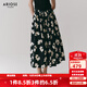 艾諾絲雅詩(shī)【商場(chǎng)同款】2025夏季新品100%棉碎花半身裙長(cháng)裙大裙擺40413595 黑底米花 S