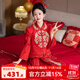 枝己秀禾服2025新款新中式新娘嫁衣國風(fēng)結婚禮服婚服喜服敬酒服龍鳳褂 MF014 M