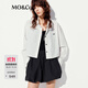 MO&Co.襯衫夏UPF50+防曬服短款字母刺繡MBE2SHTT05戶(hù)外穿搭 本白色 S /160