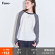 fano studios范洛Fano 休閑百搭撞色條紋拼接三針五線(xiàn)長(cháng)袖t恤女2025秋季新款 條紋色第二批 M