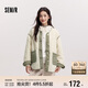 森馬（Semir）外套女中長款菱格仿羊羔毛寬松冬2024撞色夾棉兩面穿109724108020