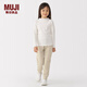 無(wú)印良品（MUJI）大童 雙層編織 運動(dòng)輕便褲 兒童褲子童裝男童女童 25年春季 淺米色5S 130 /56A
