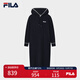 FILA 斐樂官方女子編織連衣裙2025冬季新款簡約時(shí)尚修身連帽長裙 傳奇藍(lán)-NV XL 175/92A/XL