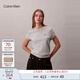 Calvin KleinJeans25春夏女士刺繡字母休閑ck凈色純棉圓領(lǐng)短袖T恤47A219G