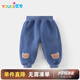 優(yōu)奇兒童褲子秋冬季寶寶加絨長(zhǎng)褲嬰幼兒加厚保暖衛(wèi)褲男小童外穿褲