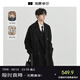 伯爵卓爾山羊絨羊毛混紡中長(zhǎng)款雙面呢大衣男士2025秋冬裝新款外套 P541523 月夜黑 XL (180)