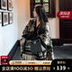 CinvaiKrose圍巾女斗篷女秋冬2025新款水墨畫(huà)花紋戶(hù)外保暖披肩生日禮物 水墨色