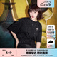 BOY LONDON【滿(mǎn)天星】春夏男女同款短袖漸變燙鉆印花時(shí)尚T恤N01107 黑色 S
