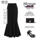 她池絲絨魚(yú)尾裙2025秋裝新款女復古修身包臀高腰中長(cháng)半身裙