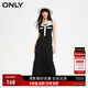 ONLY秋冬時尚V領(lǐng)蛋糕裙吊帶中長款連衣裙女|123407018 H1Z 黑色BLACK M 165/84A