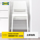 宜家（IKEA）帝奧多斯可堆疊白色餐桌椅凳子家用靠背現代簡(jiǎn)約塑料 白色